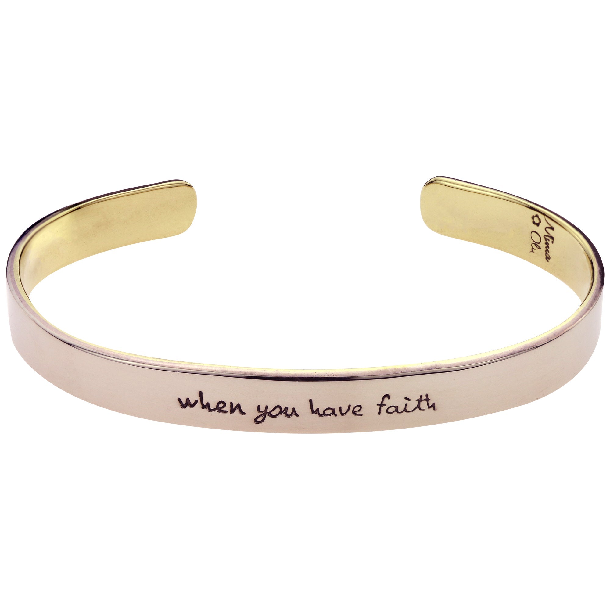 When You Have Faith Cuff Bracelet - Aaria Tees Aaria Tees