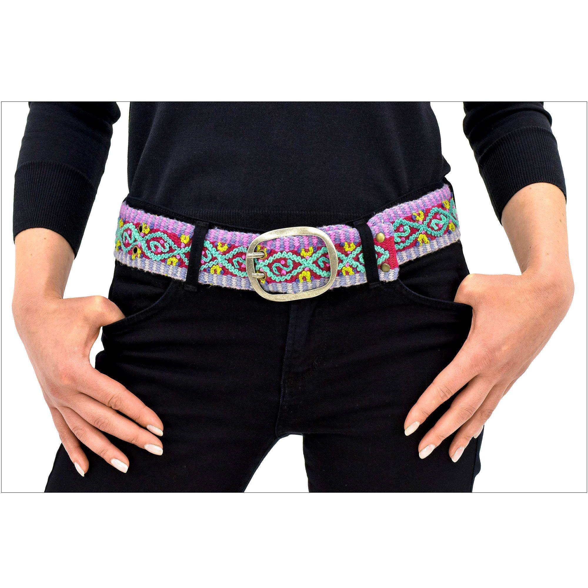 Peruvian Edge Embroidered Belt - Aaria Tees Aaria Tees