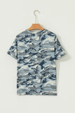 Green Camouflage KENTUCKY Crew Neck Summer Top Aaria Tees