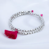 Taj Tassel Metal Bead Bracelet - Aaria Tees Aaria Tees
