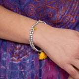 Taj Tassel Metal Bead Bracelet - Aaria Tees Aaria Tees