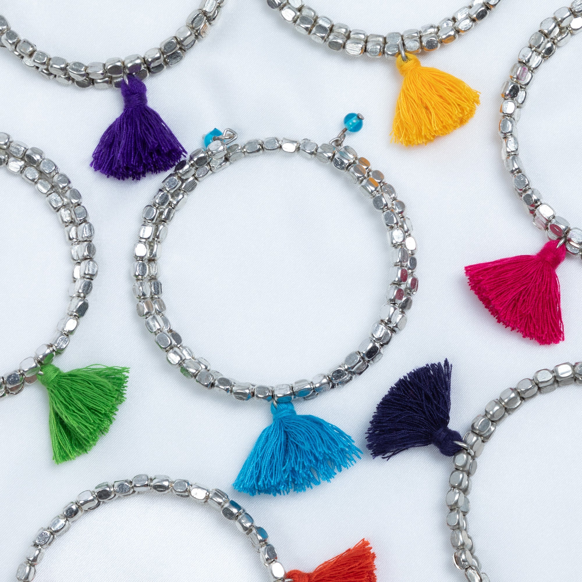 Taj Tassel Metal Bead Bracelet - Aaria Tees Aaria Tees