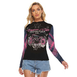 Women's Long Sleeve Mesh Motorcycle Shirt | Plaid Girl Biker Top - Aaria Tees Aaria Tees