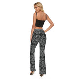 Ladies Black Mandala Flared Legging - Aaria Tees Aaria Tees
