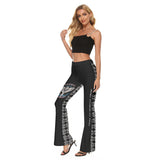 I Tell My Evil Where to Fly | Women's Flared Pants | Motorcycle Apparel - Aaria Tees Aaria Tees