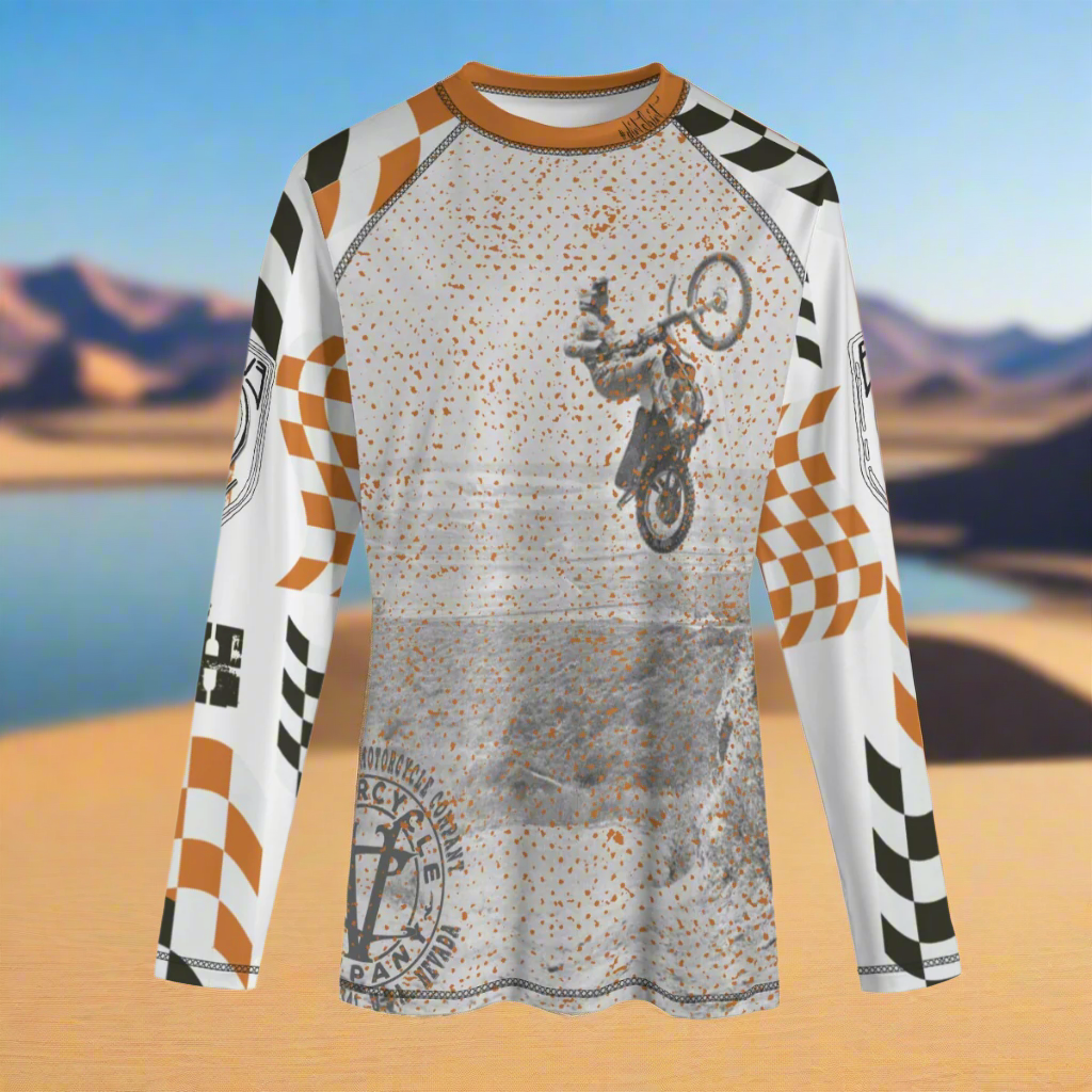 Jump Higher #dirtshirt Men's Long Sleeve Riding Shirt | Motocross Tee - Aaria Tees Aaria Tees