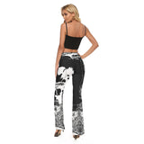 Skull and Lace Black Flared Legging - Aaria Tees Aaria Tees