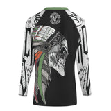 Indian Chief Skull #dirtshirt Men's Long Sleeve Active Shirt | Ride Every Monday - Aaria Tees Aaria Tees