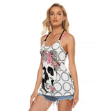 Skull + Flower Backless Tank | Best Summer Rally Top Ever - Aaria Tees Aaria Tees