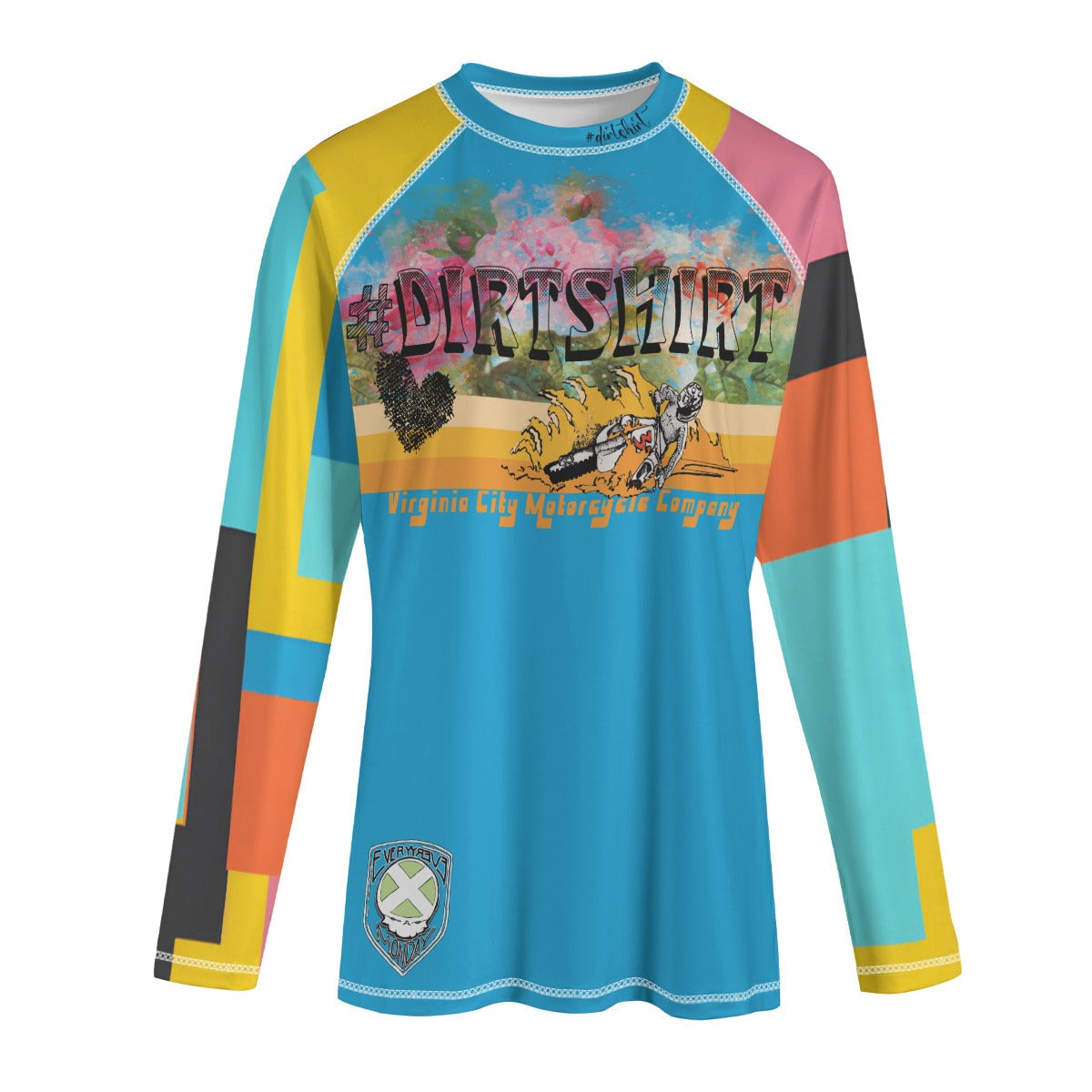 Dirt Bike Slide #dirtshirt Ladies Long Sleeve Riding Shirt | Women's Motocross Tee - Aaria Tees Aaria Tees