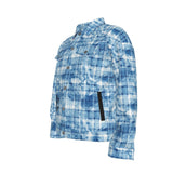 Steampunk Skull Blue Plaid Women's Jacket | VCMCo. - Aaria Tees Aaria Tees
