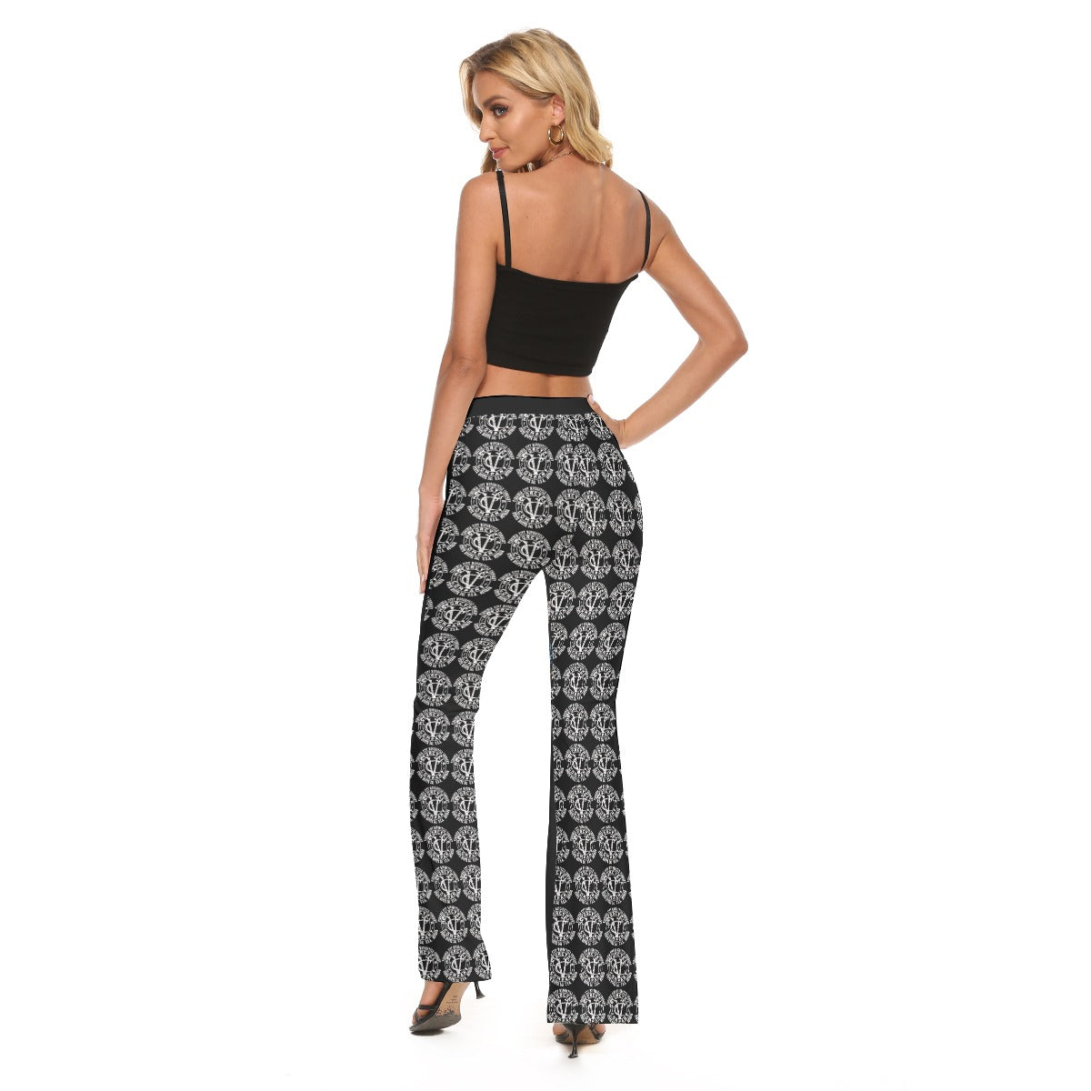 I Tell My Evil Where to Fly | Women's Flared Pants | Motorcycle Apparel - Aaria Tees Aaria Tees