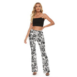 Skull on Lace Women's Flared Legging | Virginia City Motorcycle Co. - Aaria Tees Aaria Tees