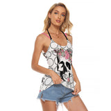 Skull + Flower Backless Tank | Best Summer Rally Top Ever - Aaria Tees Aaria Tees