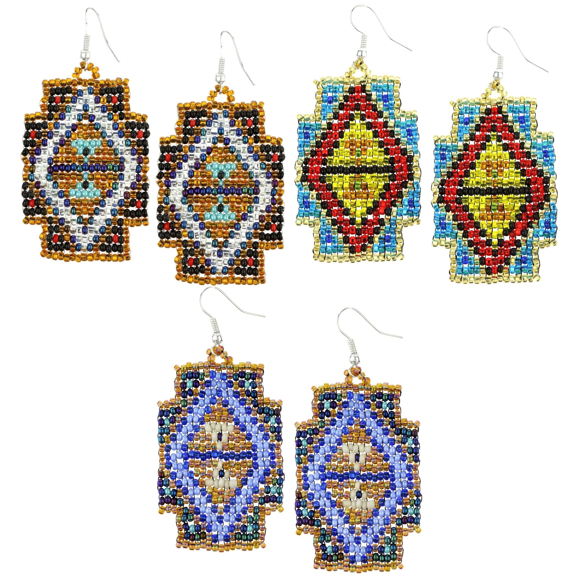Mayan Pyramid Beaded Earrings - Aaria Tees Aaria Tees