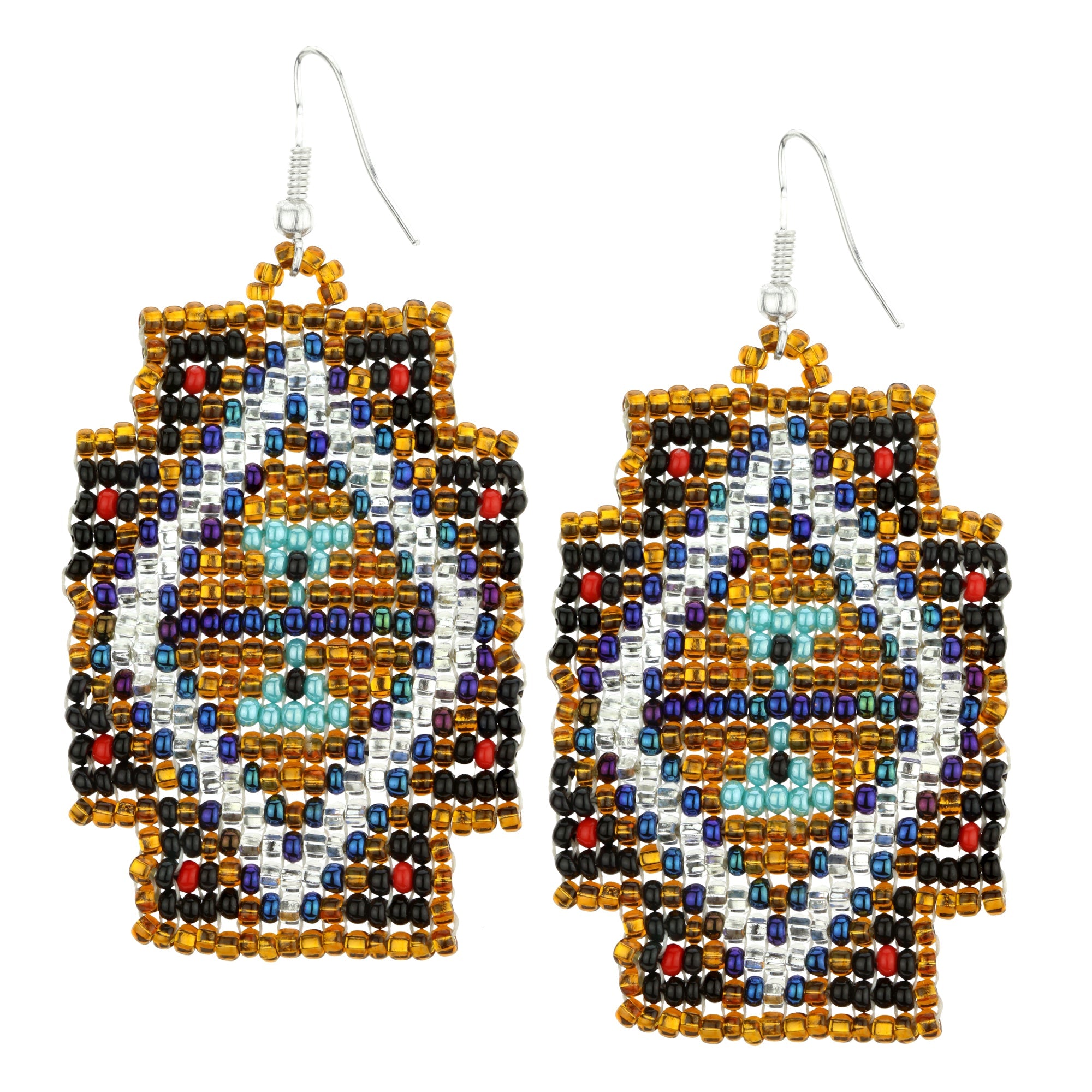 Mayan Pyramid Beaded Earrings - Aaria Tees Aaria Tees