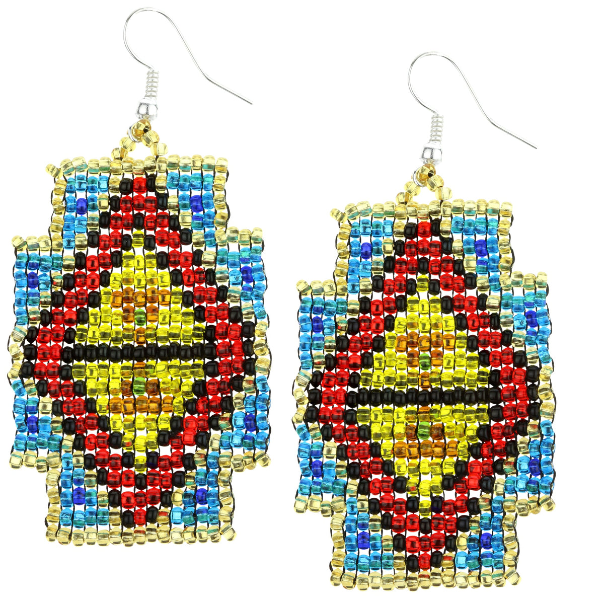 Mayan Pyramid Beaded Earrings - Aaria Tees