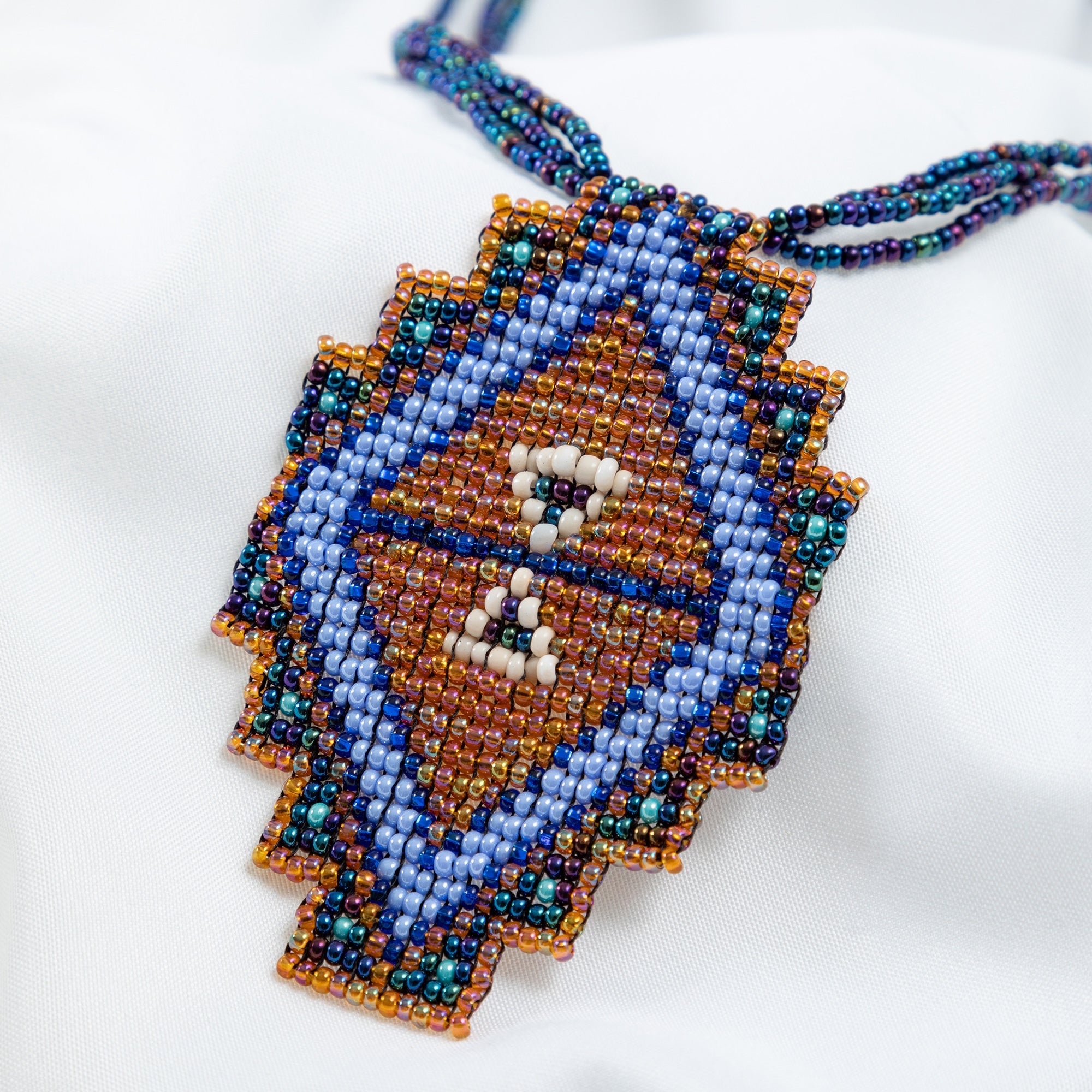 Mayan Pyramid Beaded Pendant Necklace - Aaria Tees Aaria Tees