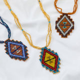 Mayan Pyramid Beaded Pendant Necklace - Aaria Tees Aaria Tees