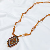 Mayan Pyramid Beaded Pendant Necklace - Aaria Tees Aaria Tees