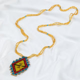 Mayan Pyramid Beaded Pendant Necklace - Aaria Tees Aaria Tees