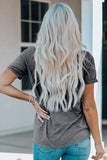 Gray Easter Eggs Print Crew Neck T Shirt Aaria Tees