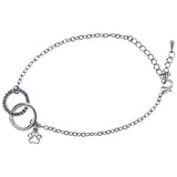 Together Forever Purple Rhinestone Paw Bracelet - Aaria Tees Aaria Tees