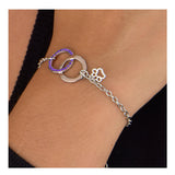 Together Forever Purple Rhinestone Paw Bracelet - Aaria Tees Aaria Tees