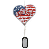 Military Service Heart & Dog Tag Ornament - Aaria Tees Aaria Tees