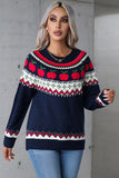 Angel Wings Graphic Round Neck Long Sleeve Sweater Aaria Tees