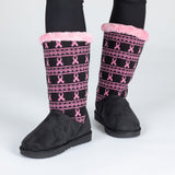 Pink Ribbon Knit Boots - Aaria Tees Aaria Tees