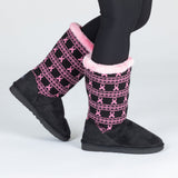 Pink Ribbon Knit Boots - Aaria Tees Aaria Tees