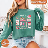 Comfort Colors Long Sleeve Ho Ho Ho Tis The Season Christmas Shirt - Aaria Tees Aaria Tees