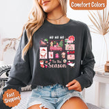 Comfort Colors Long Sleeve Ho Ho Ho Tis The Season Christmas Shirt - Aaria Tees Aaria Tees