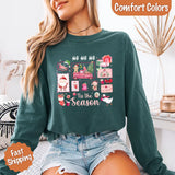 Comfort Colors Long Sleeve Ho Ho Ho Tis The Season Christmas Shirt - Aaria Tees Aaria Tees