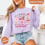 Comfort Colors Long Sleeve Ho Ho Ho Tis The Season Christmas Shirt Aaria Tees