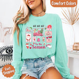 Comfort Colors Long Sleeve Ho Ho Ho Tis The Season Christmas Shirt Aaria Tees