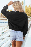 Black GAME DAY Graphic Varsity Pullover Sweatshirt - Aaria Tees Aaria Tees