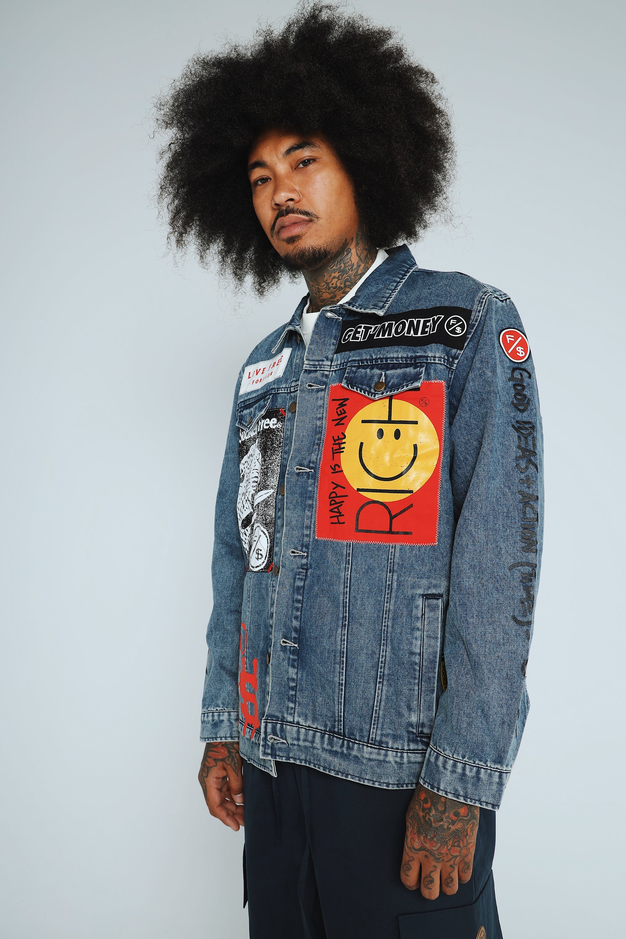 New Rich Denim Jacket (Denim) - Aaria Tees Aaria Tees