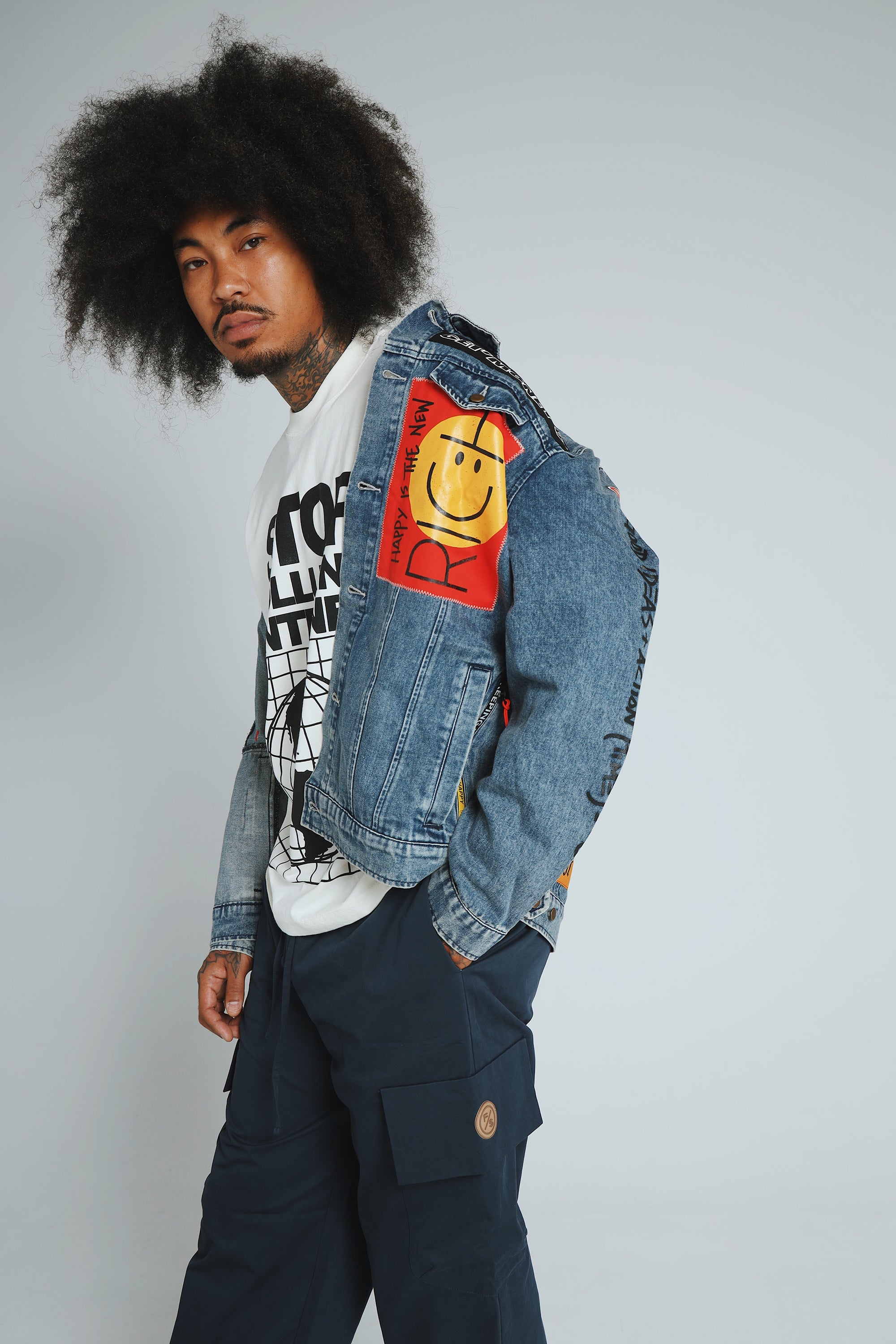 New Rich Denim Jacket (Denim) - Aaria Tees Aaria Tees
