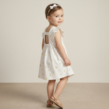 Organic Cutout Back Dress - Lemons - Aaria Tees Aaria Tees