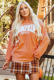 Orange PUMPKIN Spice Graphic Corded Crewneck Sweatshirt - Aaria Tees Aaria Tees