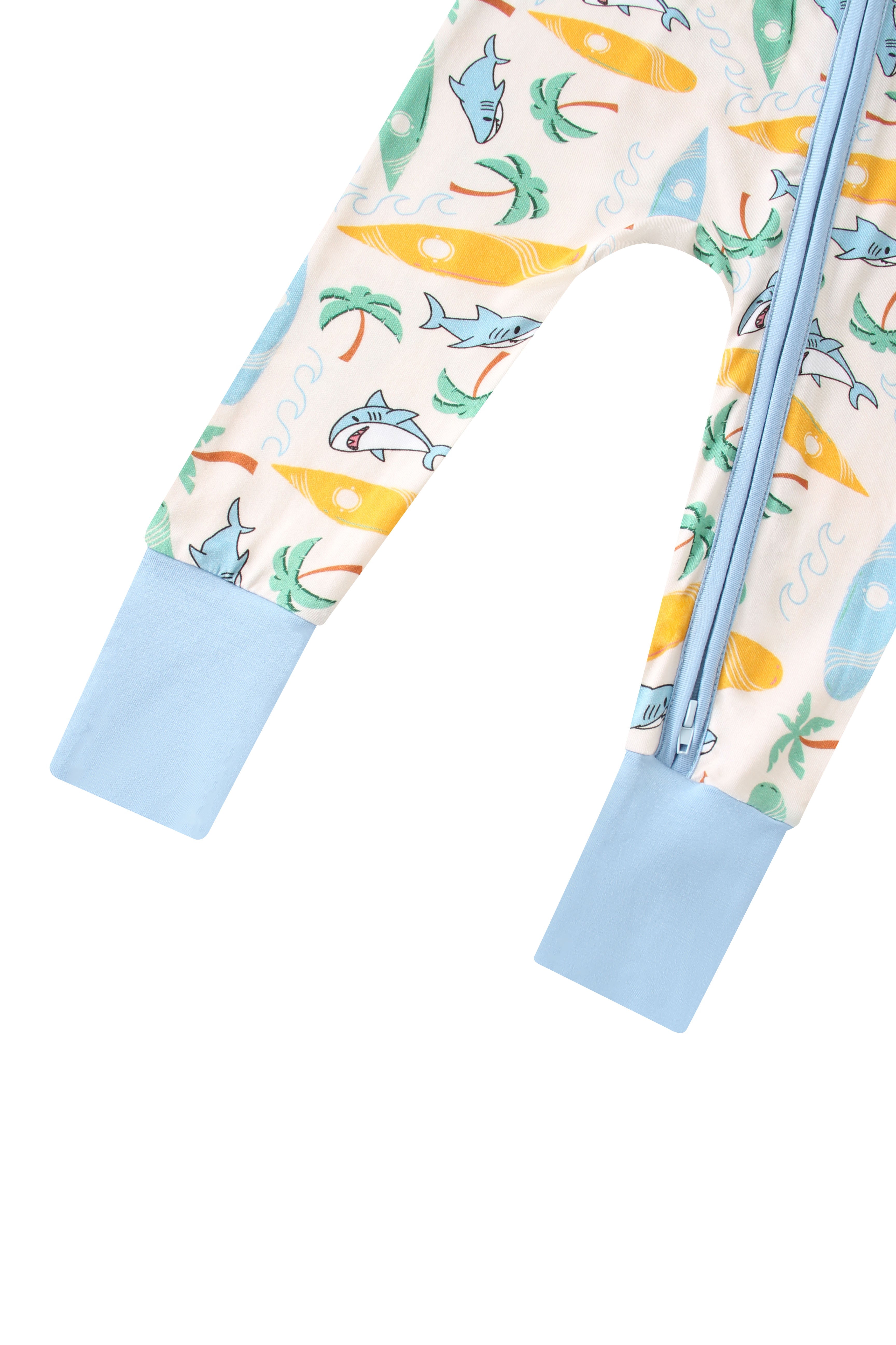 PoshTOT Beach Surfing Bamboo Baby Convertible Zippy Romper - Aaria Tees Aaria Tees