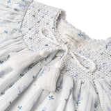 Organic Smocked Top & Shorts Set - Blue Vines - Aaria Tees Aaria Tees