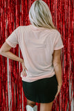 Pink Valentines Shiny XOXO Graphic T-shirt - Aaria Tees Aaria Tees