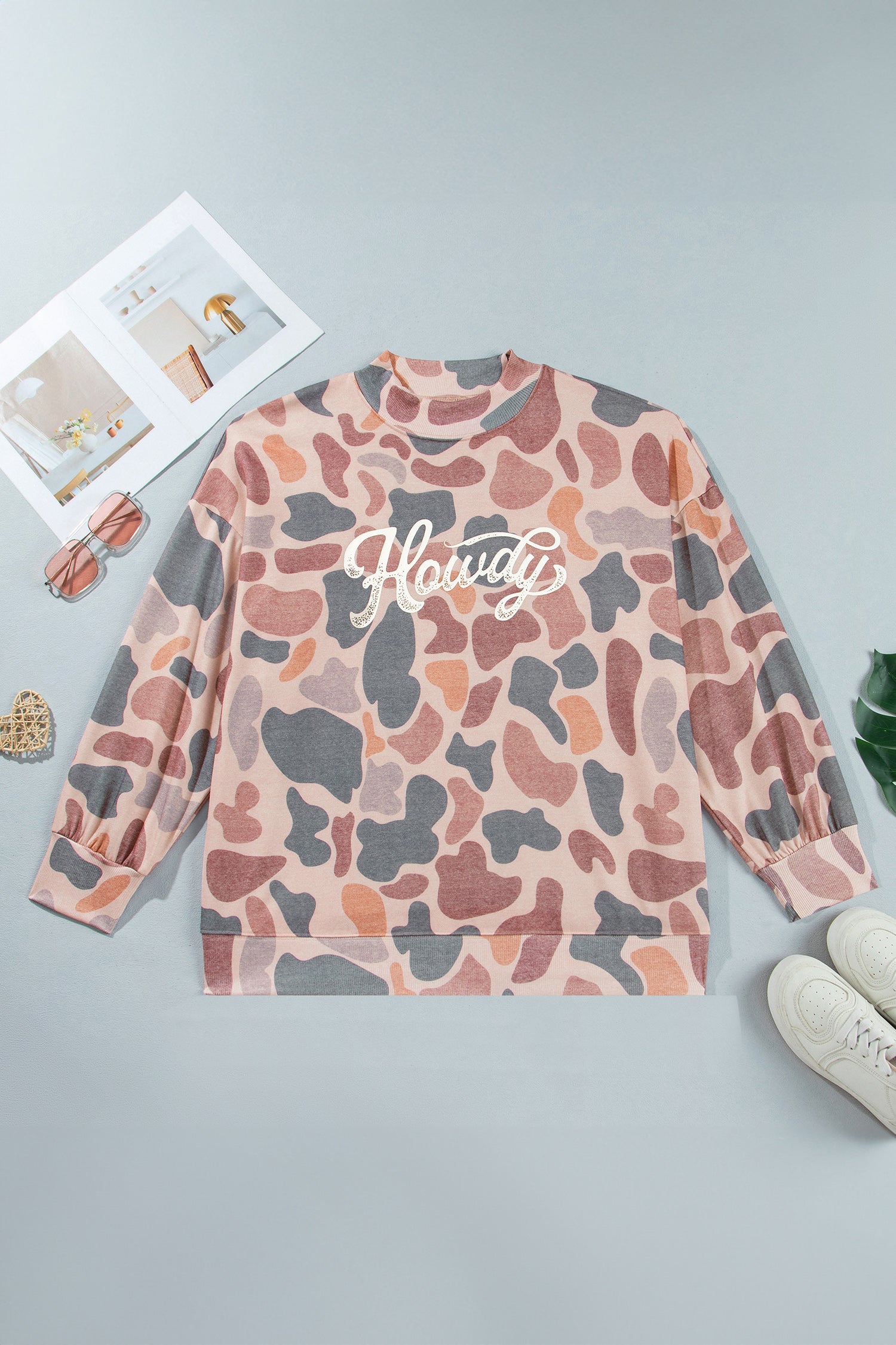 Multicolour Camouflage Western Graphic Plus Size Sweatshirt - Aaria Tees Aaria Tees