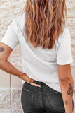 White Leopard Rodeo Cowboy Graphic Casual Tee Aaria Tees