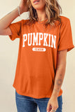 Orange PUMPKIN SEASON Letter Print Relaxed T Shirt - Aaria Tees Aaria Tees