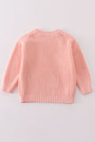 Pink floral hand-embroidery jumper sweater - Aaria Tees Aaria Tees