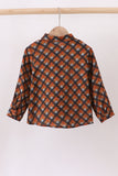 Premium brown plaid button down muslin shirt - Aaria Tees Aaria Tees